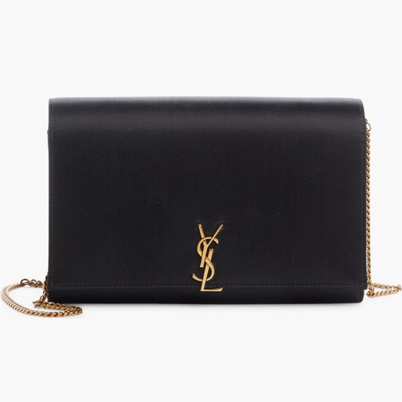 Saint Laurent Glossy Leather Wallet on a Chain - Picture 1 of 9